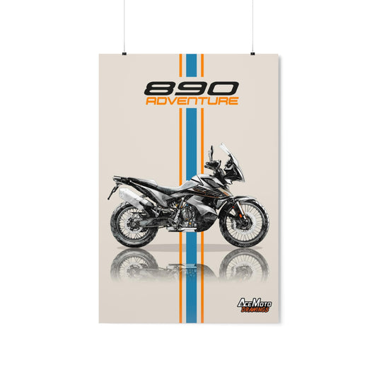 KTM 890 Adventure | Wall Art - Frame Poster - 2021