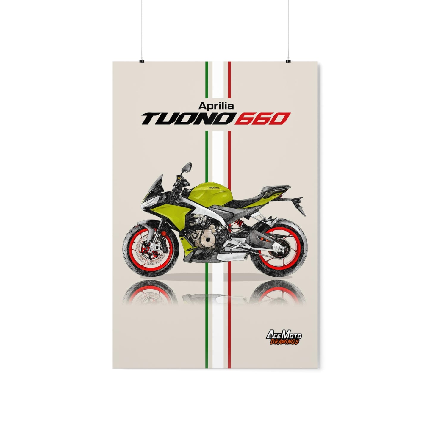 Aprilia Tuono 660 Drawing Poster