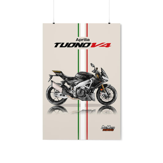 Aprilia Tuono V4 Drawing Poster