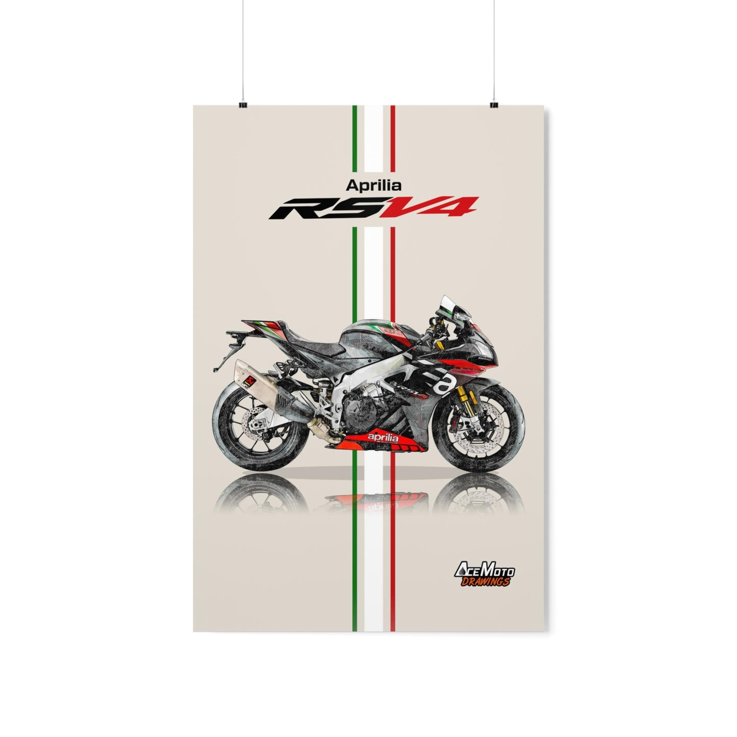 Aprilia RSV4 1100 Drawing Poster