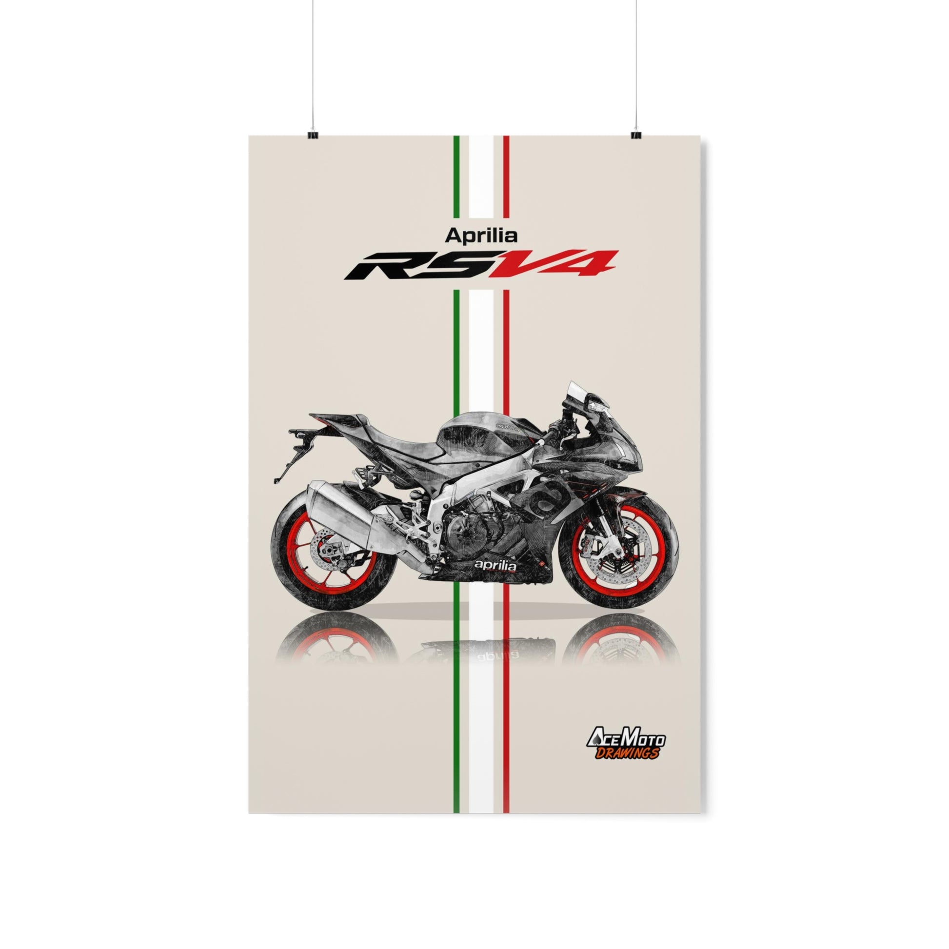 Aprilia RSV4 1000RR drawing poster