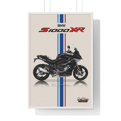 BMW S1000XR Drawing Poster 2022 with White Frame 