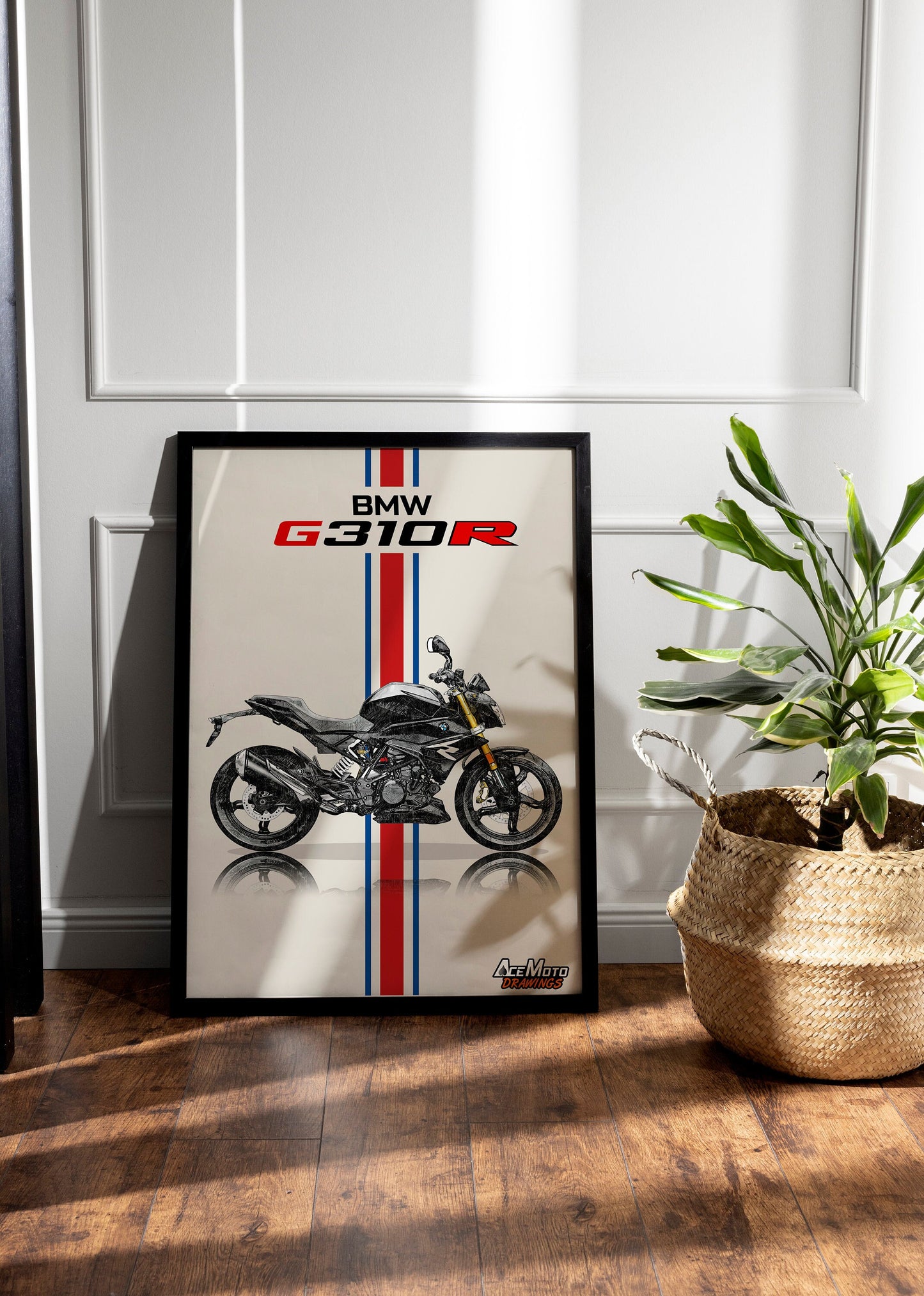 BMW G310R Drawing | Wall Art - Frame Poster - 2022