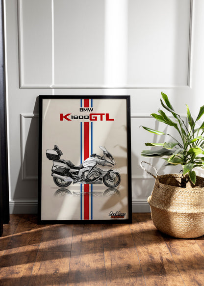 BMW K1600GTL Drawing | Wall Art - Frame Poster - 2021