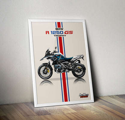 BMW R1250 GS Trophy Drawing | Wall Art - Frame Poster - 2023