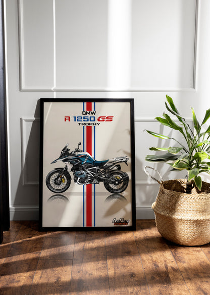 BMW R1250 GS Trophy Drawing | Wall Art - Frame Poster - 2023