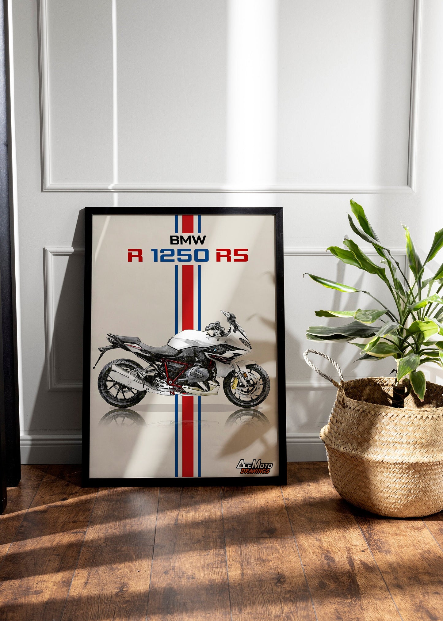 BMW R1250 RS Drawing | Wall Art - Frame Poster - 2022