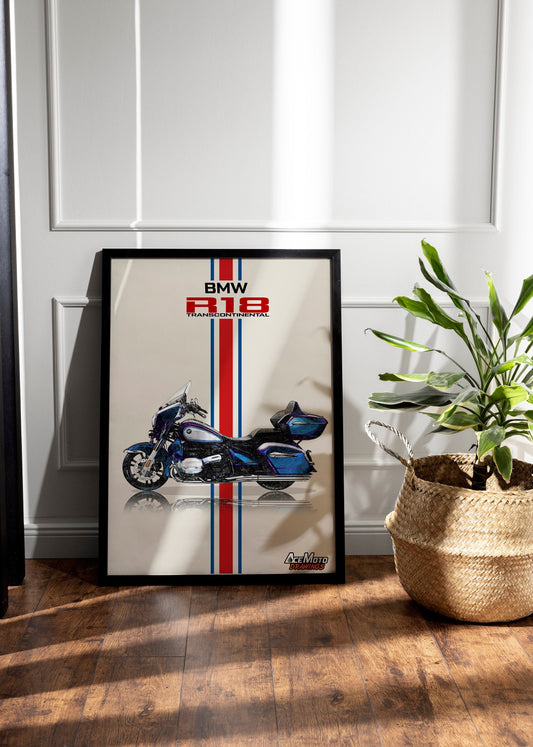 BMW R18 Transcontinental Drawing | Wall Art - Frame Poster