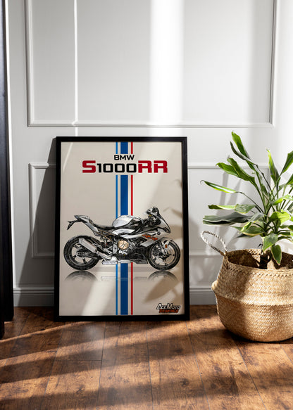 BMW S1000RR Drawing  | Wall Art - Frame Poster 2022