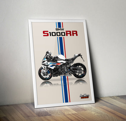 BMW S1000RR Drawing  | Wall Art - Frame Poster - 2023