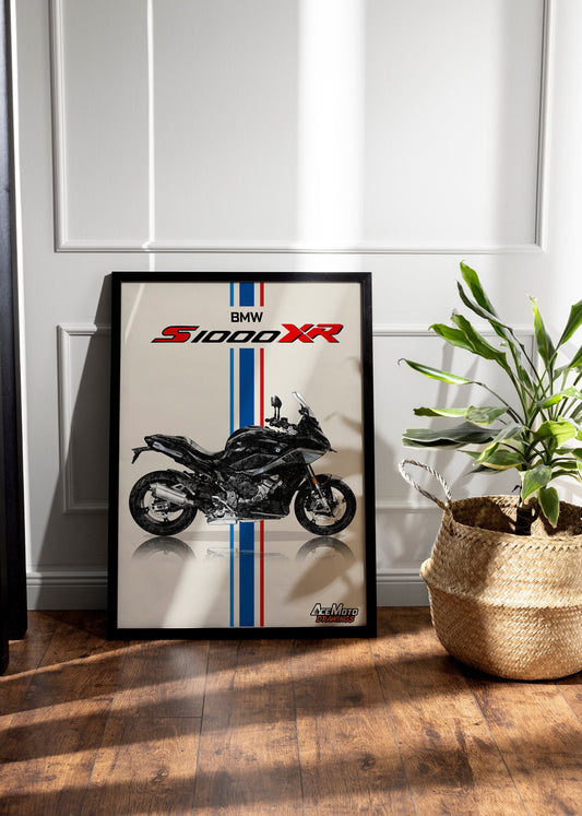 BMW S1000XR Black Drawing | Wall Art - Frame Poster - 2022