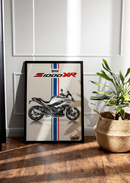 BMW S1000XR Silver- Drawing | Wall Art - Frame Poster - 2020