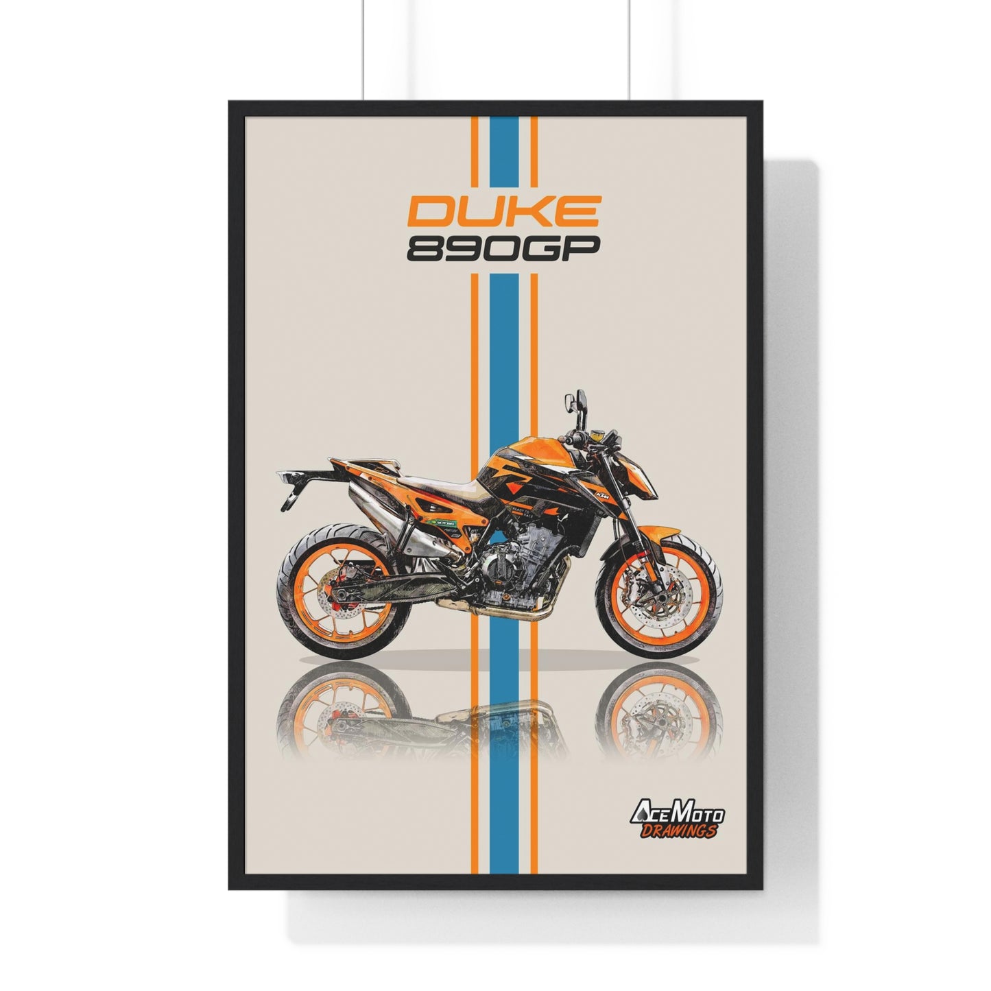 KTM Duke 890 GP | Wall Art - Frame Poster - 2023