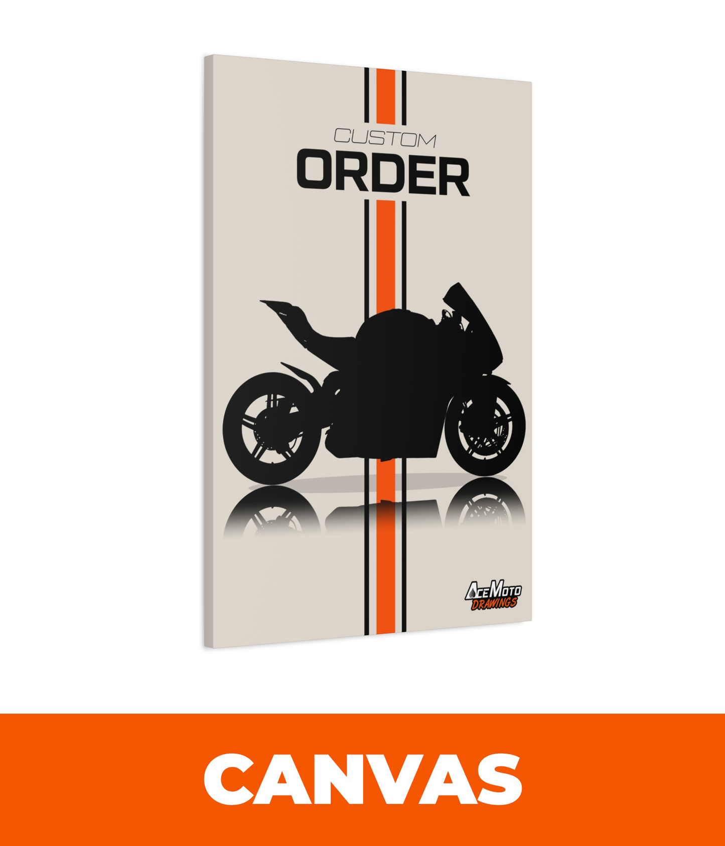 Draw My Motorcycle | Personalized Print Poster l Custom Order