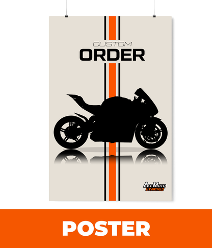 Draw My Motorcycle | Personalized Print Poster l Custom Order