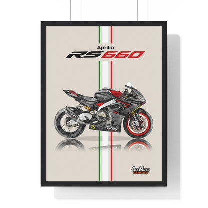 Aprilia RS660 trofeo drawing 2023 black frame